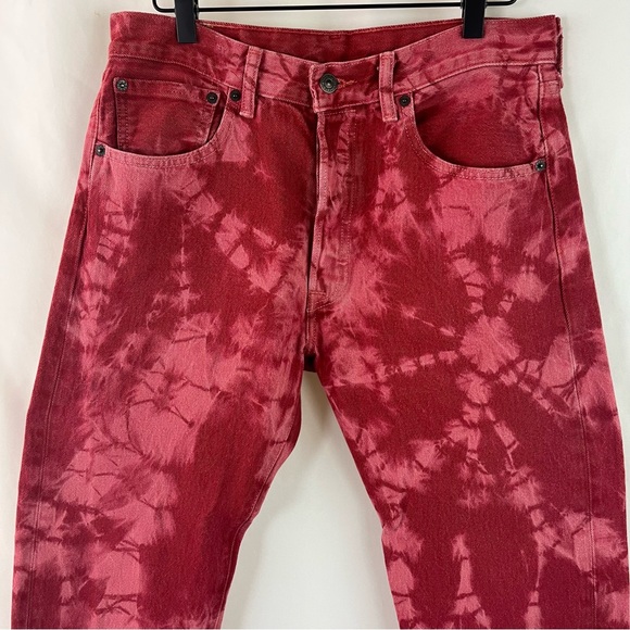 GoodTreasures Damage Control Reverse Tie Dye Vintage 501xx Buttonfly Jeans 33x32 - Picture 15 of 16